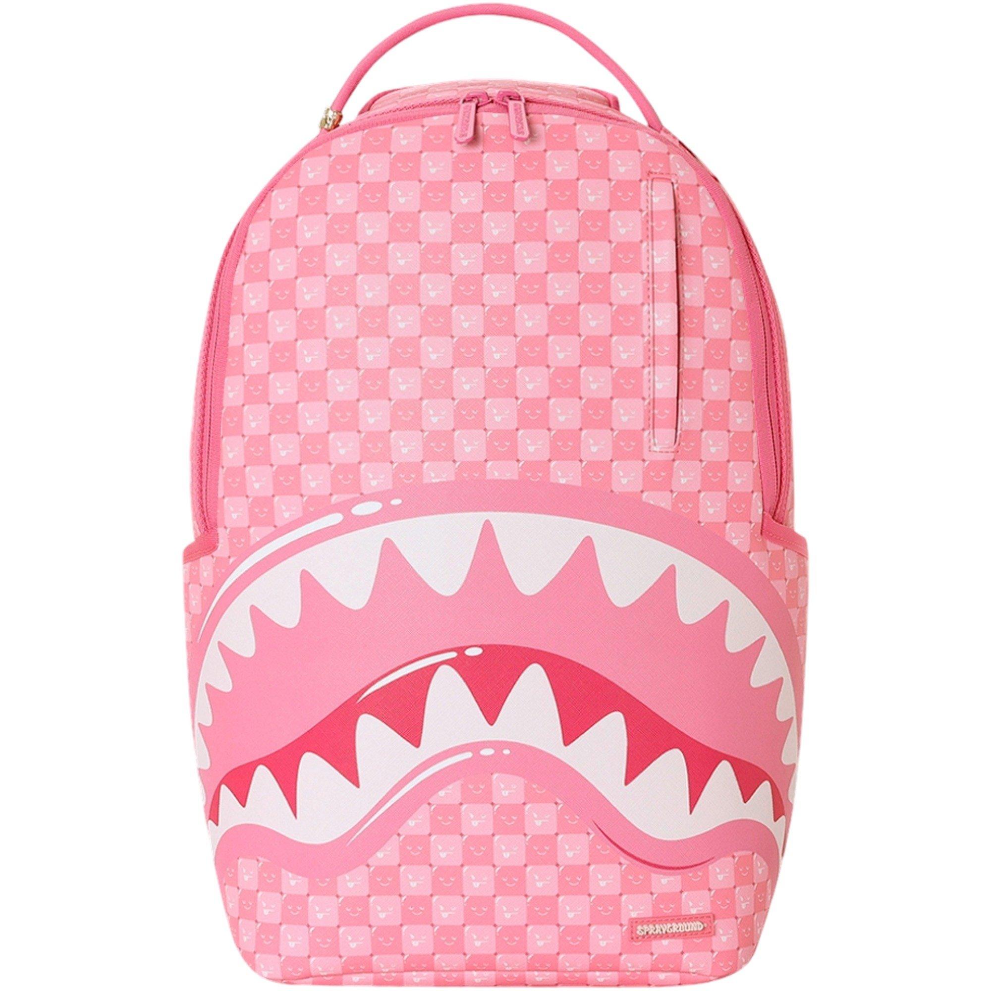 Sprayground New Check Faces Backpack - PINK